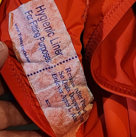 Trina Turk Orange Medallion One-Piece Swimsuit Halter Back Tie Size 8 - Picture 10 of 11